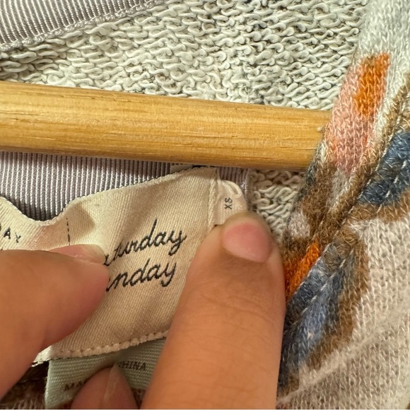 Anthropologie Saturday Sunday Shortsleeve Shirt Floral Women Size XS - Picture 7 of 10